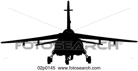 Clipart - alpha jet front icon. Fotosearch