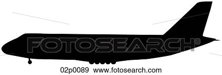 Clip Art - an-124 side icon. Fotosearch
