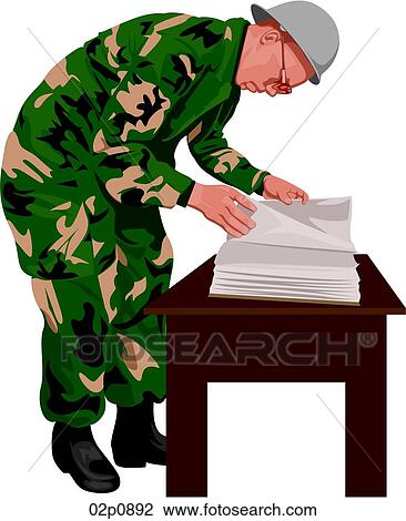 Clipart - analyzing specs. Fotosearch