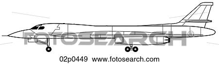 Clip Art - b-1 side view. Fotosearch