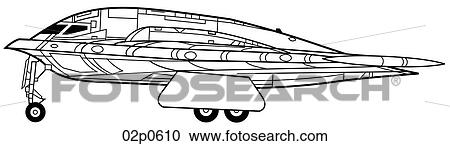 b-2 side view View Large Clip Art Graphic Clipart - b-2 side view. Fotosearch