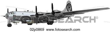 b-29 bockscar View Large Clip Art Graphic Clip Art - b-29 bockscar. Fotosearch
