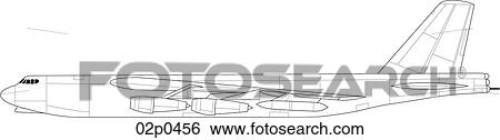 b-52 side View Large Clip Art Graphic Clip Art - b-52 side. Fotosearch