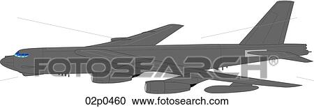 Clipart - b-52h stratofortress. Fotosearch