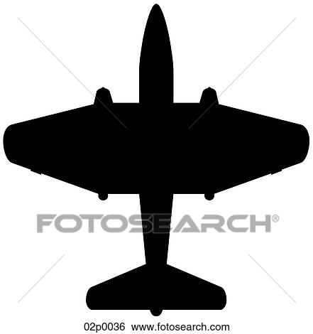 Clip Art - b-57b top icon. Fotosearch