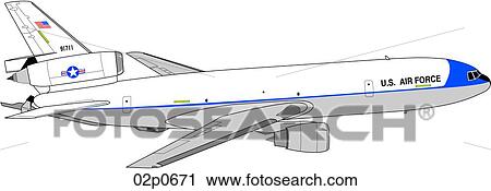 c-10a kc-10a extender View Large Clip Art Graphic Clipart - c-10a kc-10a extender. Fotosearch