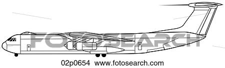 Clipart - c-141 side view. Fotosearch