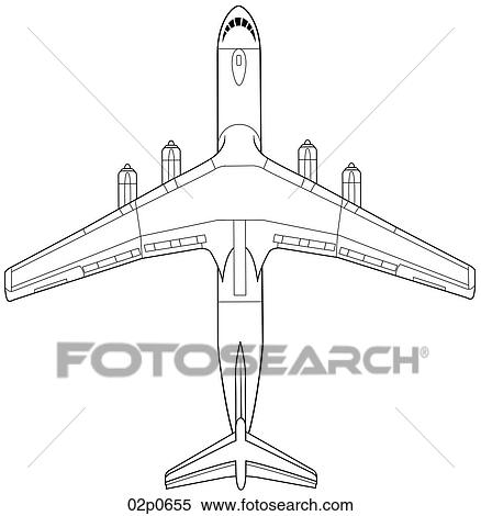 c-141 top view View Large Clip Art Graphic Clipart - c-141 top view. Fotosearch