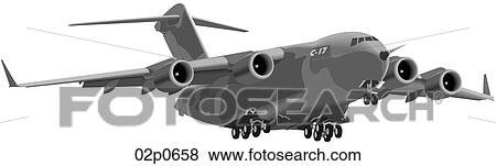Clip Art - c-17 transport. Fotosearch