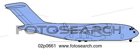 c-17a side View Large Clip Art Graphic Clipart - c-17a side. Fotosearch