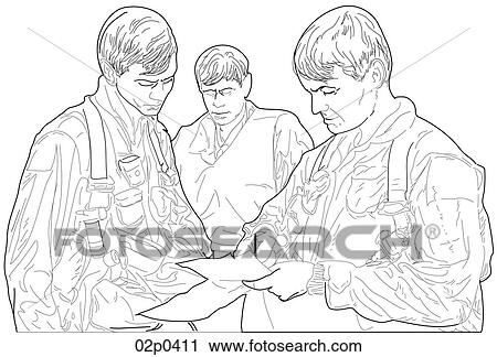 Clipart - debriefing. Fotosearch