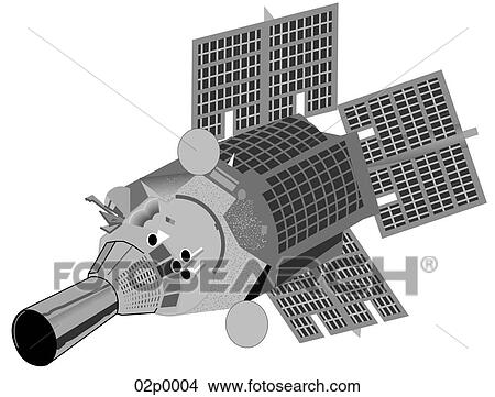 Clipart - dsp satellite. Fotosearch