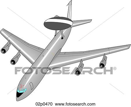 Clipart - e-3b awacs. Fotosearch