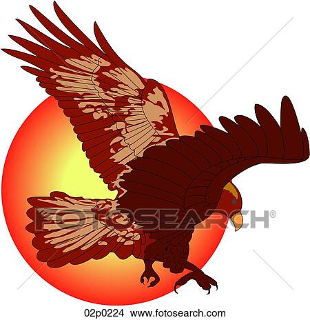 eagle in the sun View Large Clip Art Graphic Clipart - eagle in the sun. Fotosearch