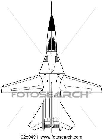 Clipart - f-111 top view. Fotosearch