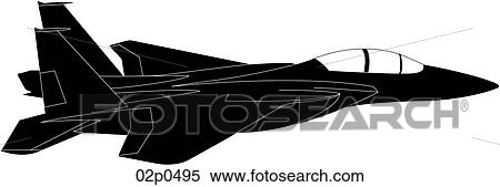 f-15 black View Large Clip Art Graphic Clipart - f-15 black. Fotosearch