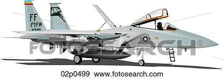Clip Art - f-15 eagle. Fotosearch