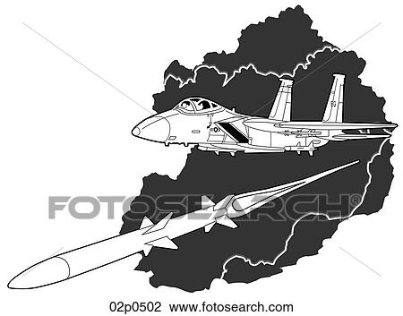 Clipart - f-15 in clouds. Fotosearch