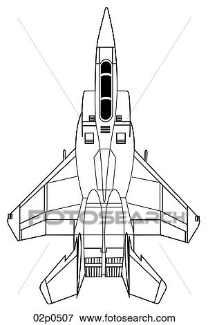 Clip Art - f-15 top. Fotosearch
