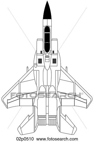 f-15 top view View Large Clip Art Graphic Clipart - f-15 top view. Fotosearch
