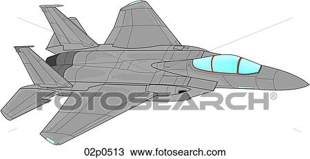 Clipart - f-15c eagle. Fotosearch