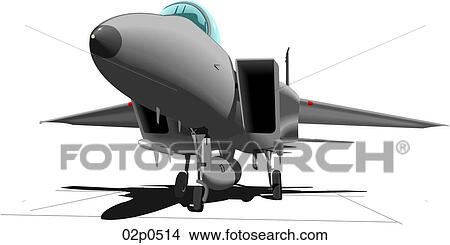 Clipart - f-15c ground. Fotosearch
