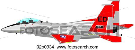 Clipart - f-15d test. Fotosearch