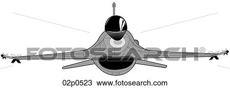 f-16 front airborne View Large Clip Art Graphic Clipart - f-16 front airborne. Fotosearch