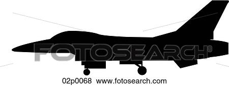 Clip Art - f-16 side icon. Fotosearch
