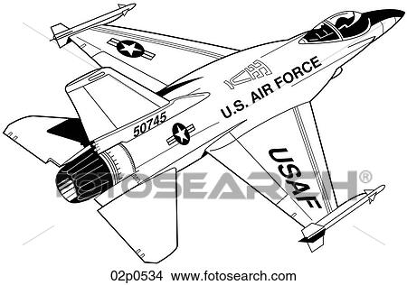 f-16 top rear View Large Clip Art Graphic Clipart - f-16 top rear. Fotosearch