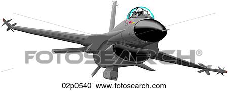 Clipart - f-16 w_pod-3d. Fotosearch