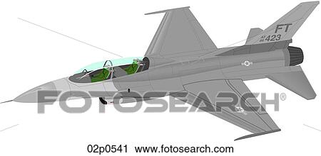 f-16d fighting falcon View Large Clip Art Graphic Clipart - f-16d fighting falcon. Fotosearch