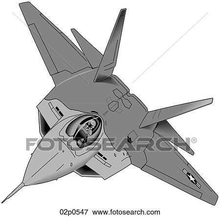Clip Art - f-22 front. Fotosearch