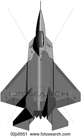 f-22 top View Large Clip Art Graphic Clipart - f-22 top. Fotosearch