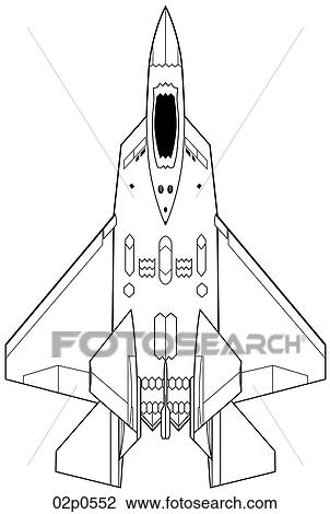 f-22 top view View Large Clip Art Graphic Clipart - f-22 top view. Fotosearch