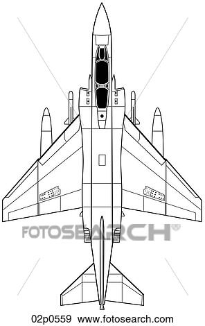 f-4d top view View Large Clip Art Graphic Clip Art - f-4d top view. Fotosearch