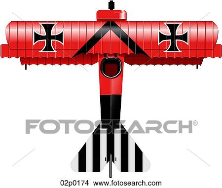 Clipart - fokker top view. Fotosearch