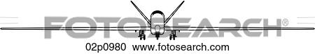 Clipart - global hawk front. Fotosearch