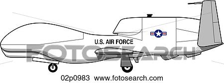 global hawk side View Large Clip Art Graphic Clipart - global hawk side. Fotosearch
