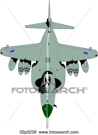 harrier front View Large Clip Art Graphic Clip Art - harrier front. Fotosearch