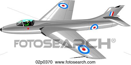 hawker hunter View Large Clip Art Graphic Clipart - hawker hunter. Fotosearch