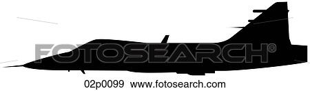 Clip Art - jas 39 side icon. Fotosearch