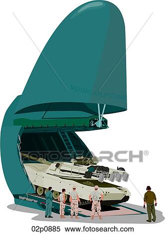 m1-a1 inside c-130 View Large Clip Art Graphic Clipart - m1-a1 inside c-130. Fotosearch