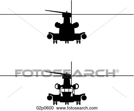 Clipart - mh-53 pave low (blackout). Fotosearch
