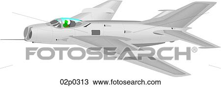 Clipart - mig-19 farmer. Fotosearch