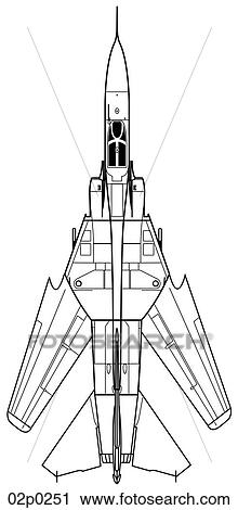 Clipart - mig-23 top view. Fotosearch