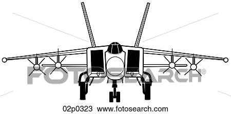 Clipart - mig-25 front view. Fotosearch