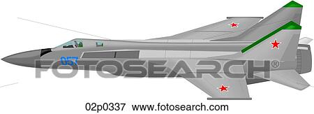 Clip Art - mig-31 foxhound. Fotosearch