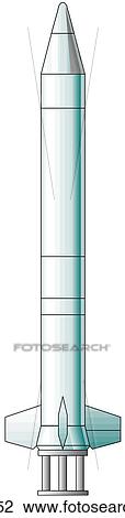 Clipart - minuteman aries rocket. Fotosearch
