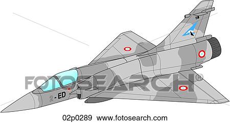 Clip Art - mirage 2000 side. Fotosearch